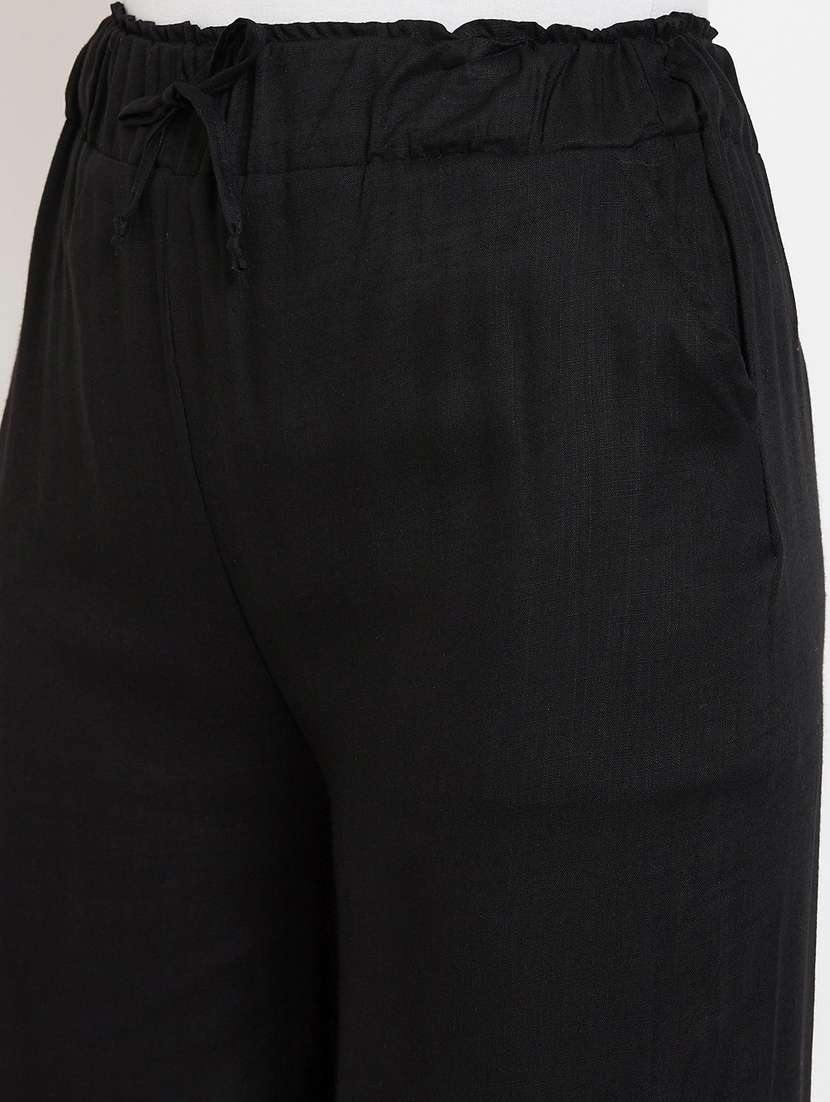 drawstring waist solid palazzo  - 18479924 -  Standard Image - 5