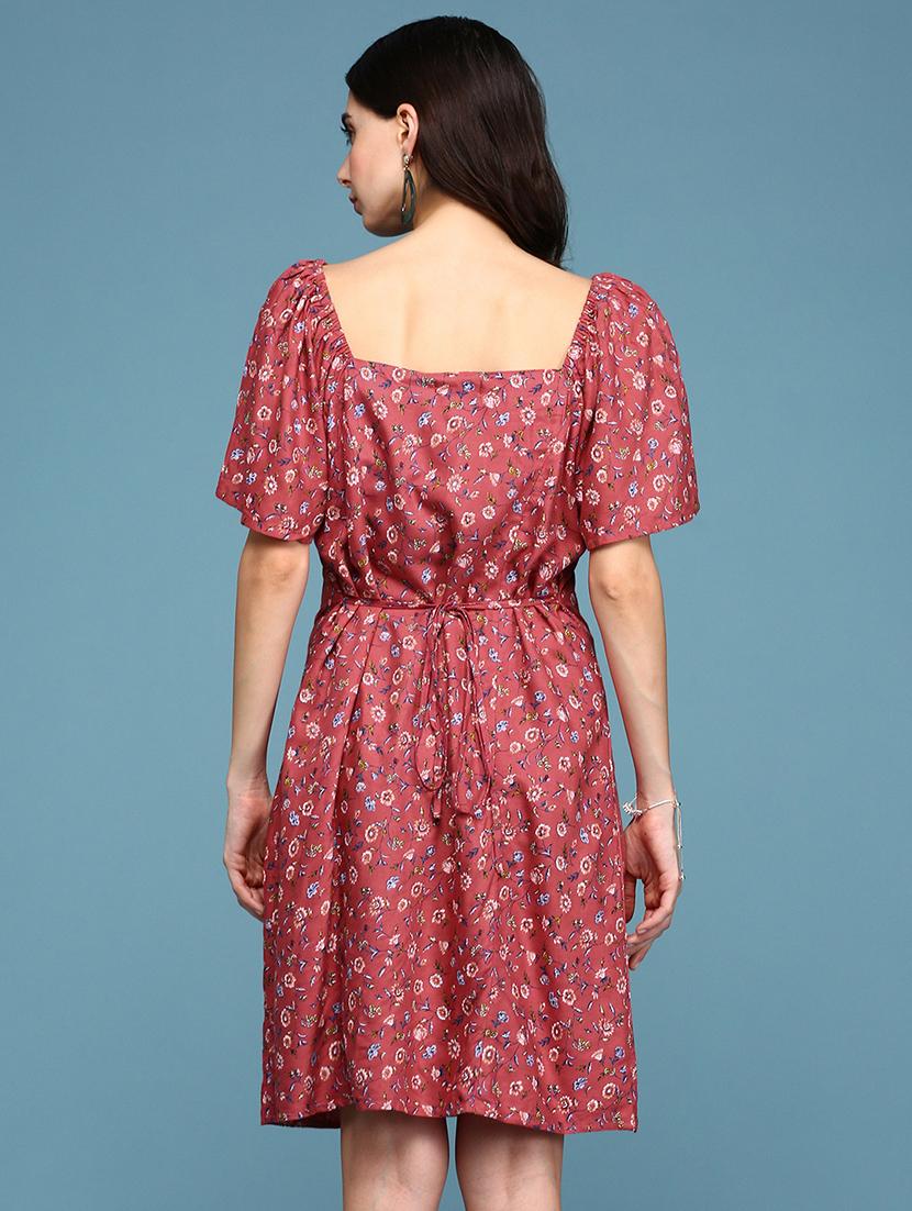 sweetheart neck floral a-line dress - 18480216 - Standard Image - 3