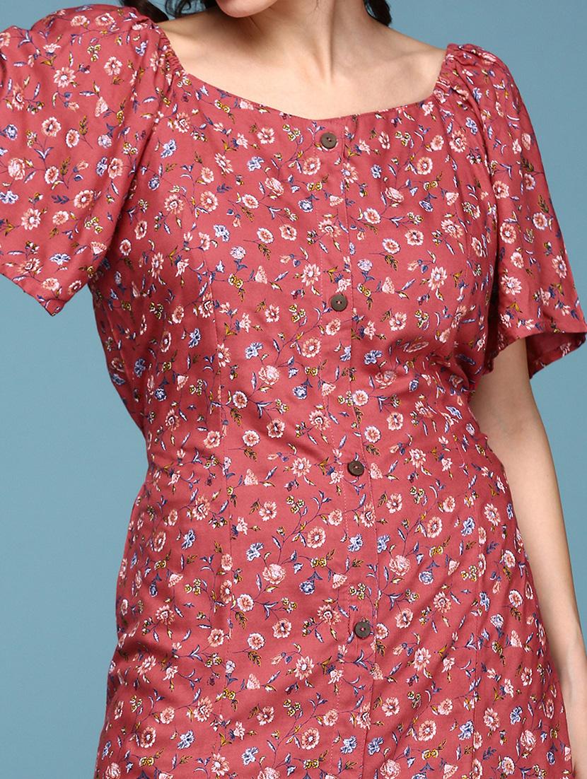 sweetheart neck floral a-line dress - 18480216 - Standard Image - 5