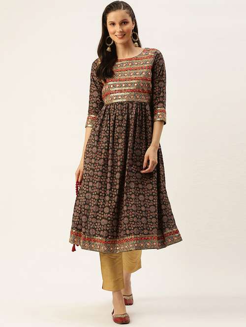 women's flared kurta - 18480652 -  Standard Image - 0