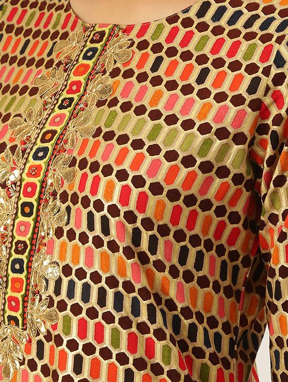 women's straight kurta - 18480672 - Standard Image - 3