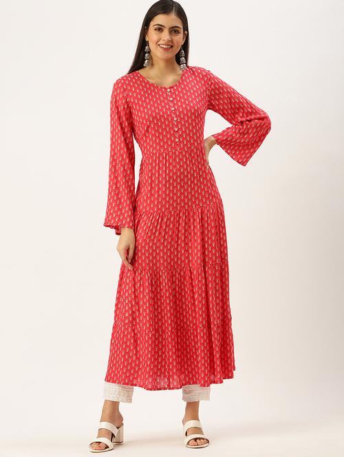 women's tiered kurta - 18480732 - Standard Image - 0