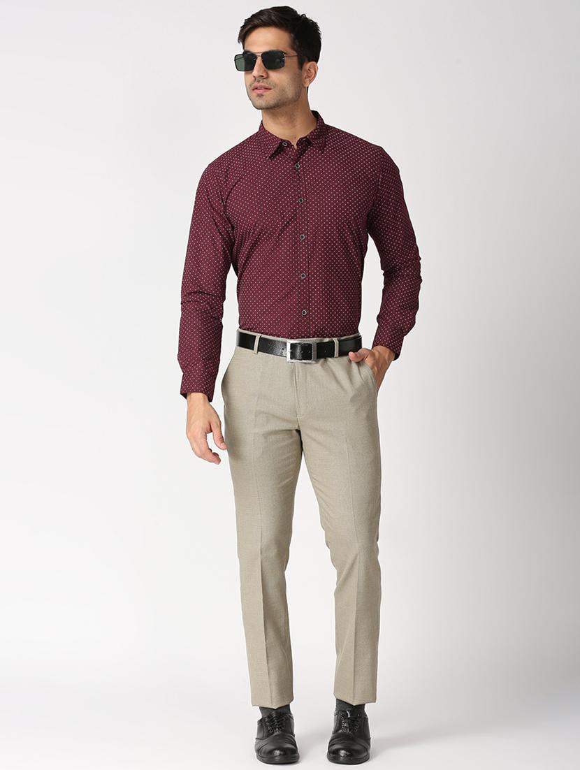 grey textured flat front formal trouser - 18480869 - Standard Image - 3