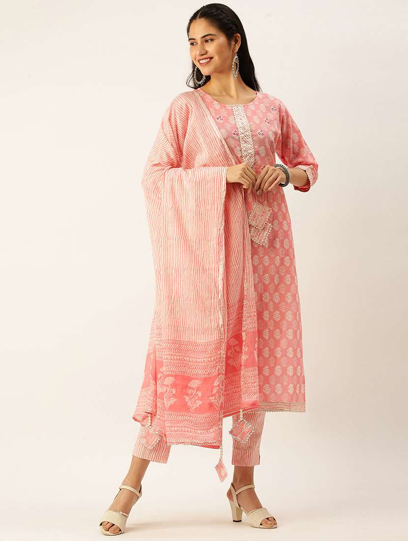 pastel kurta pant suit set