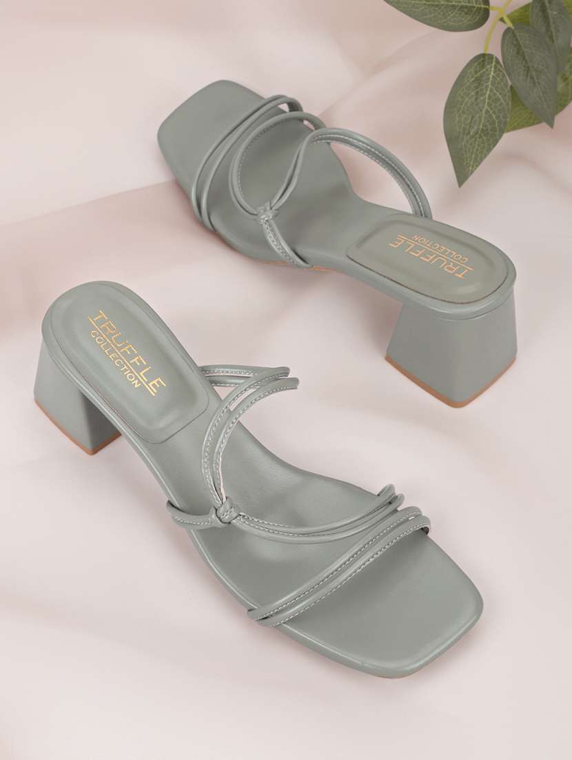 women green mules sandal