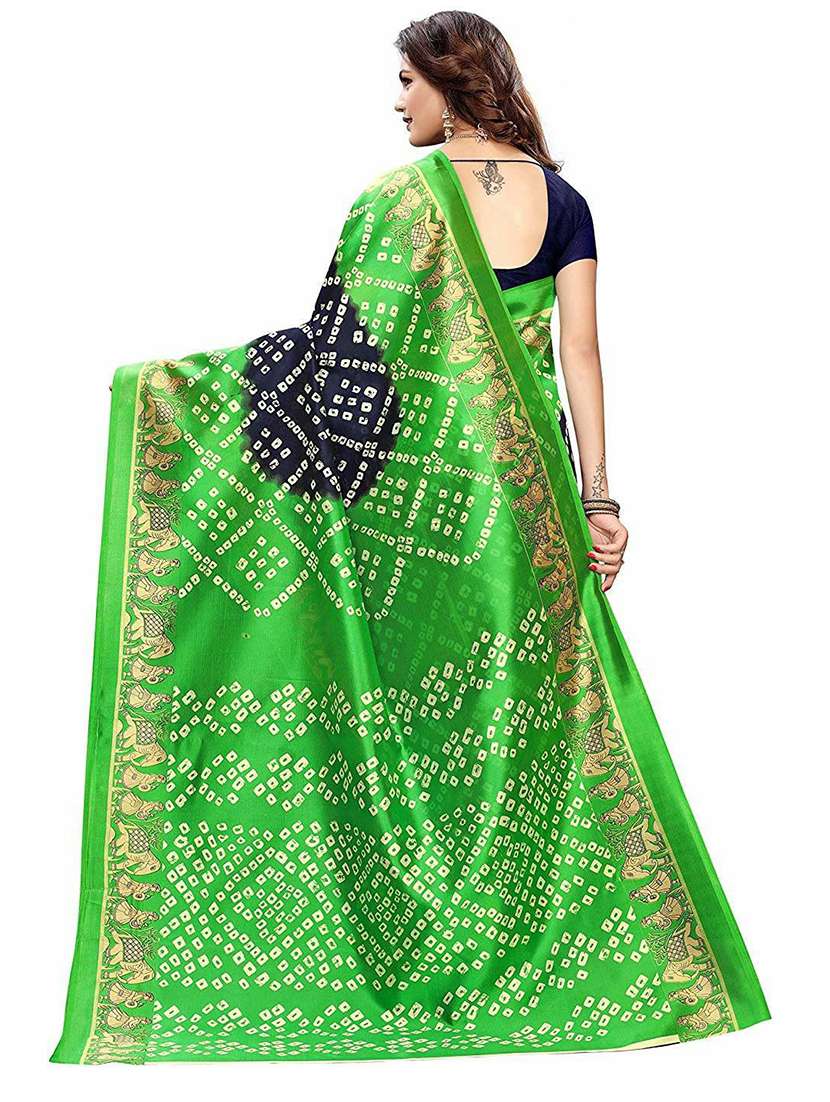 bandhani printed saree with blouse - 18482339 -  Standard Image - 3