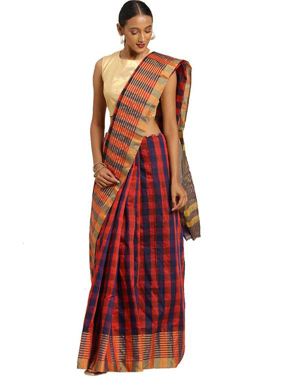 women's self design multi colored saree with blouse - 18484918 -  Zoom Image - 0