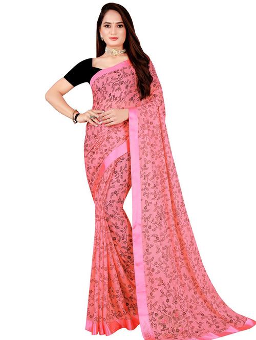 floral printed saree with blouse - 18485137 -  Standard Image - 0