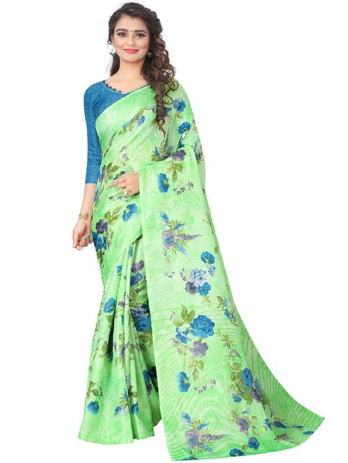 floral printed saree - 18487956 - Standard Image - 0