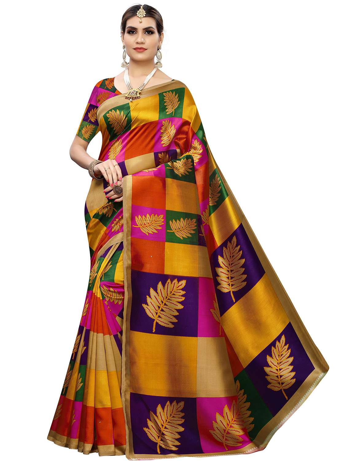 women color block southern silk saree - 18488008 - Zoom Image - 0