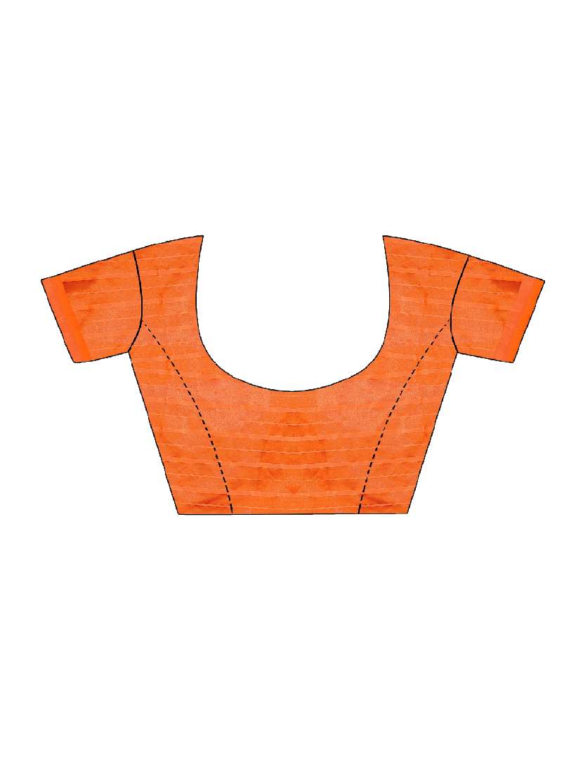 check printed saree with blouse - 18488095 -  Standard Image - 3