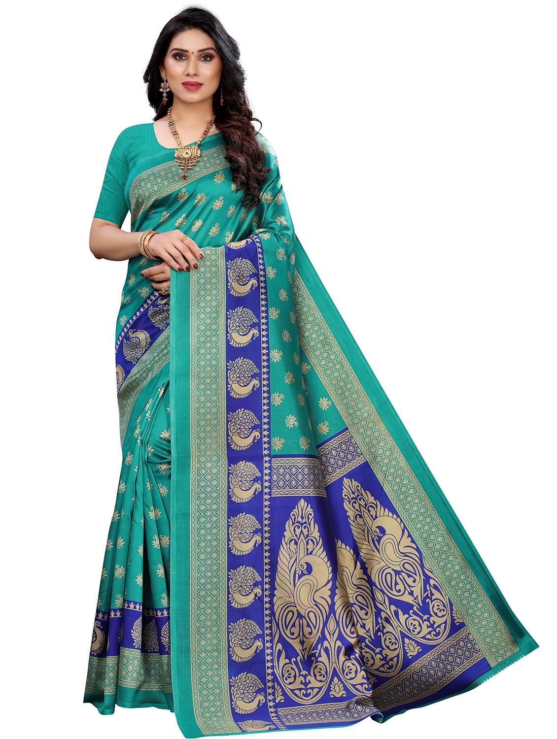 floral printed saree with blouse - 18488264 -  Zoom Image - 0