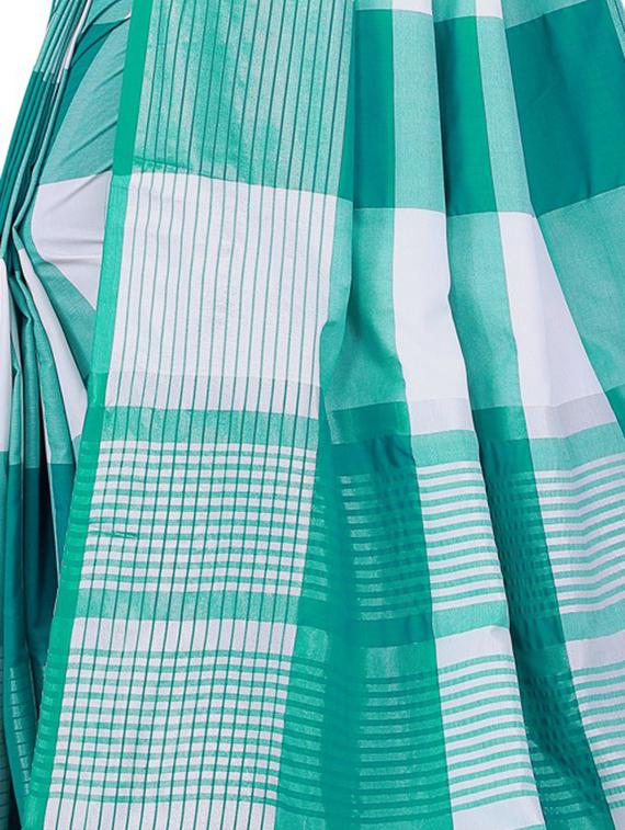 tassel detailed checkered saree - 18488379 - Standard Image - 3