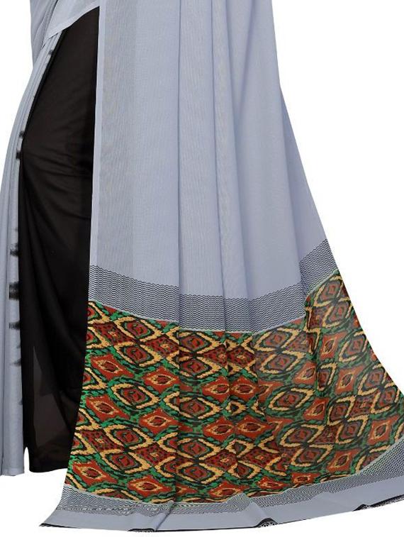 half & half printed saree - 18488827 - Standard Image - 3