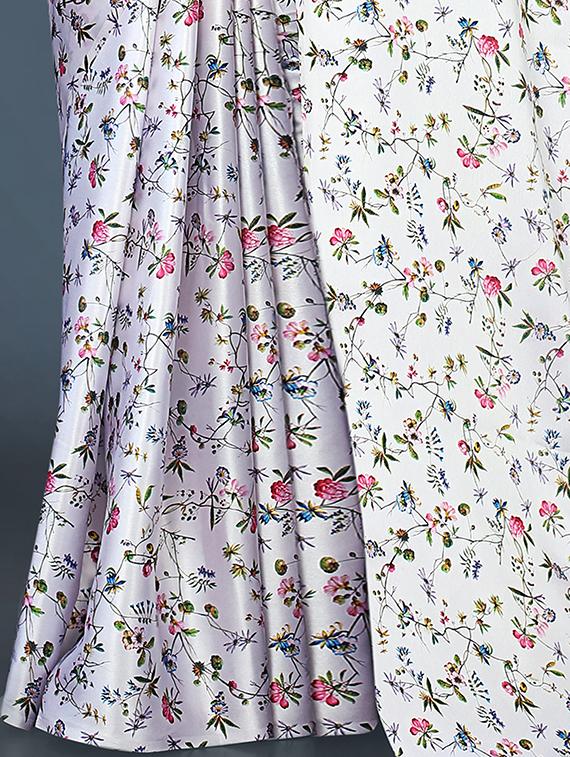 floral printed saree with blouse - 18489083 - Standard Image - 3