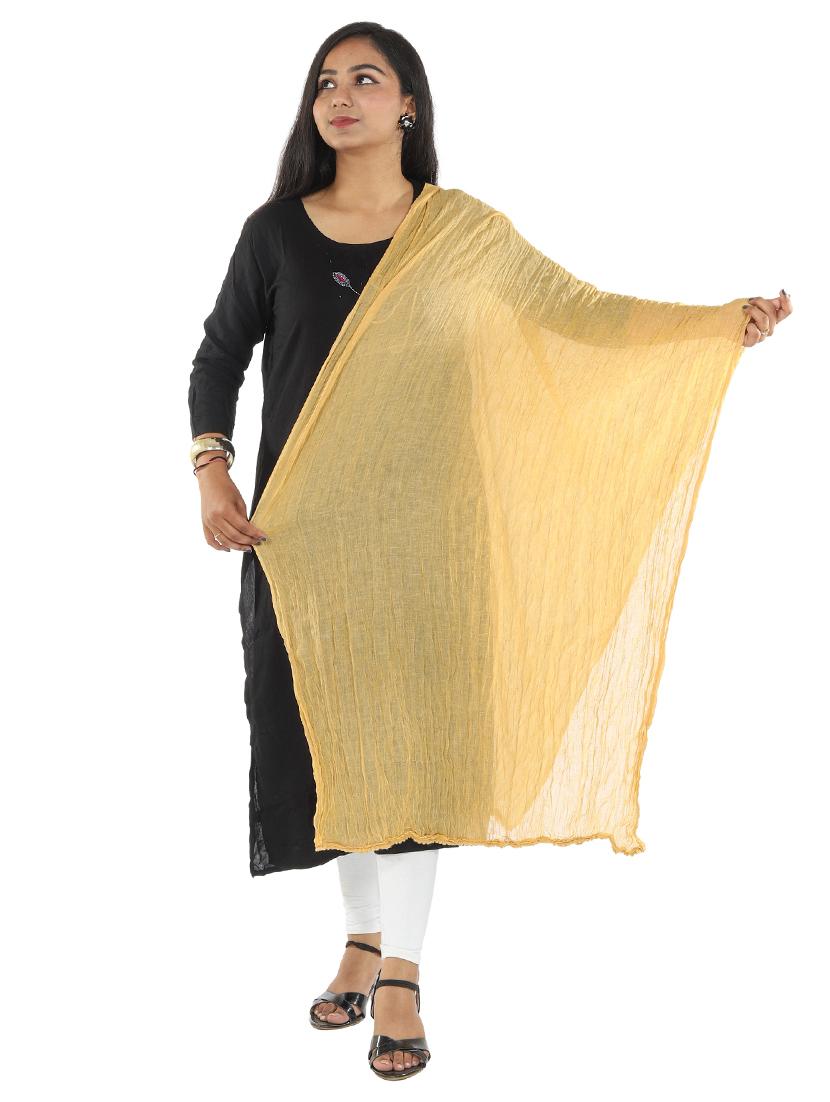 beige cotton dupatta - 18498253 - Zoom Image - 0