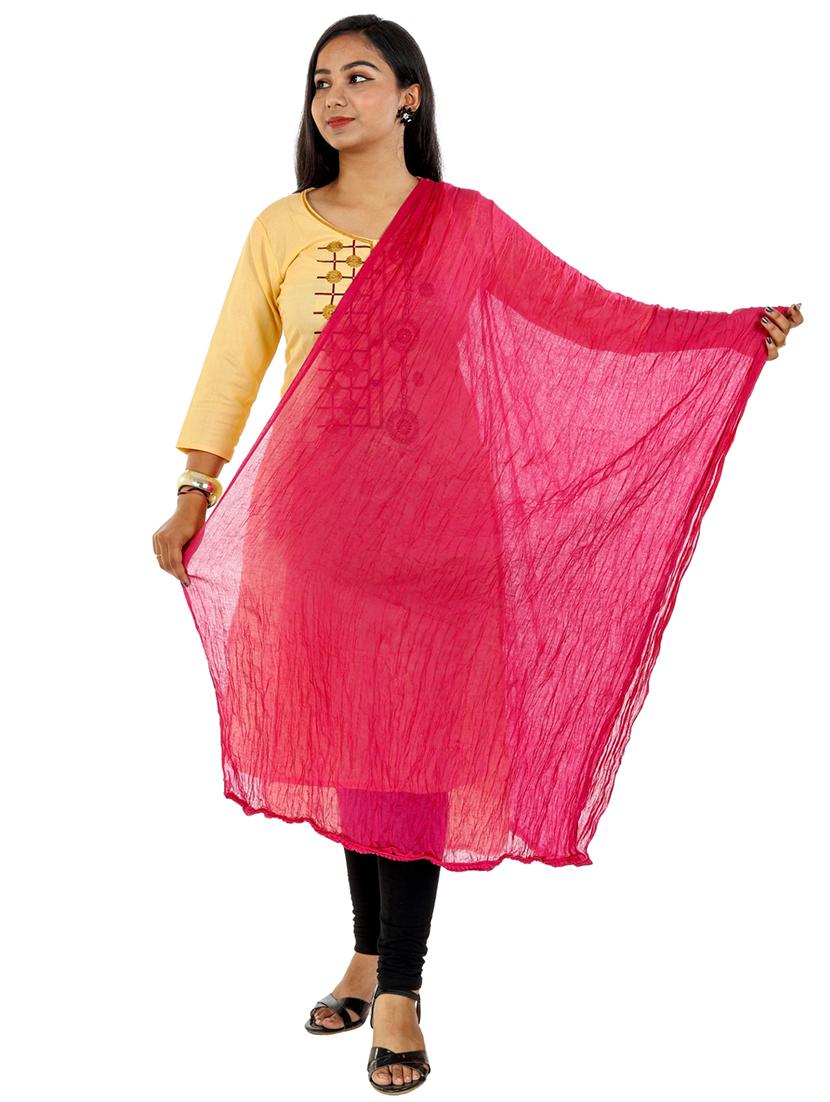 pink cotton dupatta - 18498260 - Zoom Image - 0