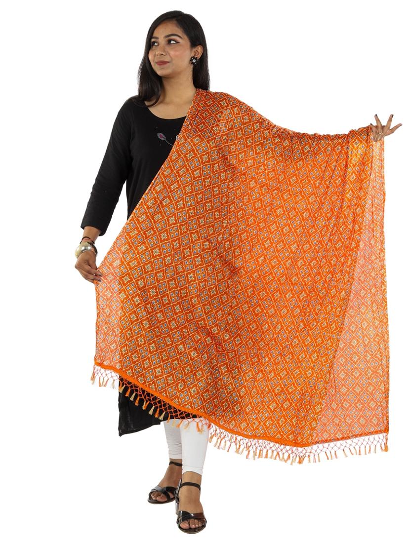 orange chiffon dupatta - 18498285 - Zoom Image - 0