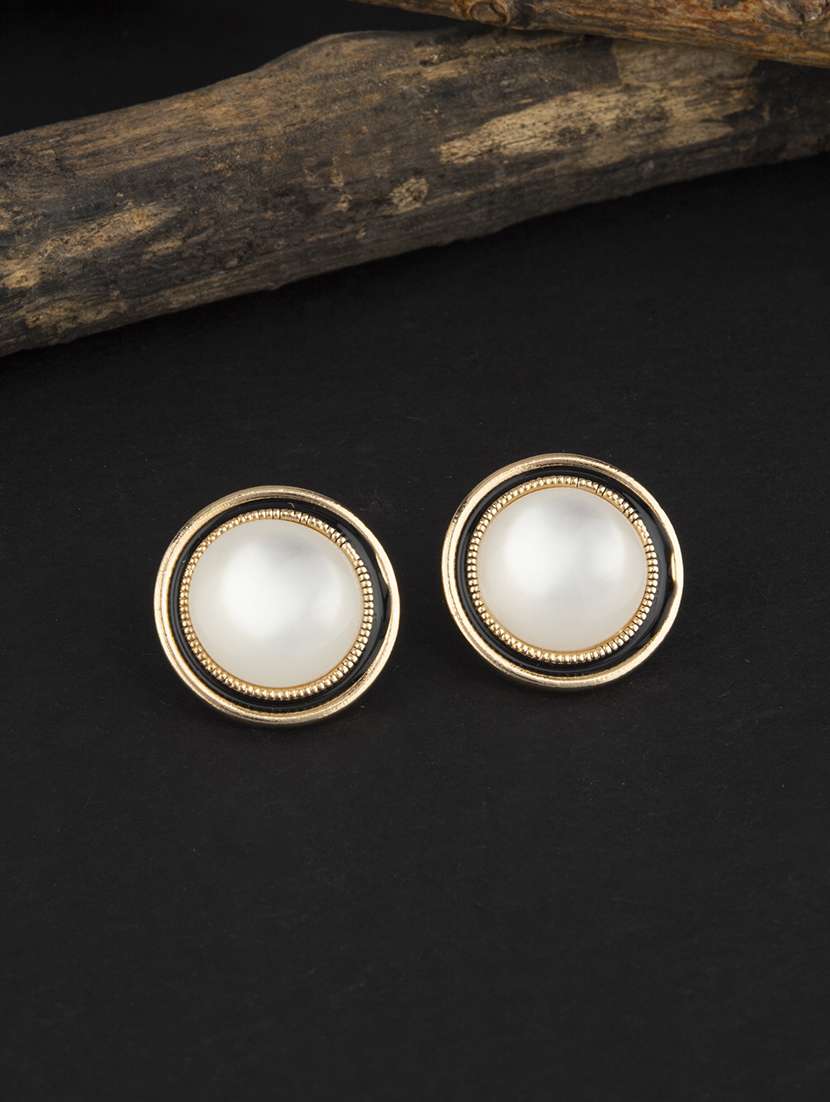 gold brass studs earring