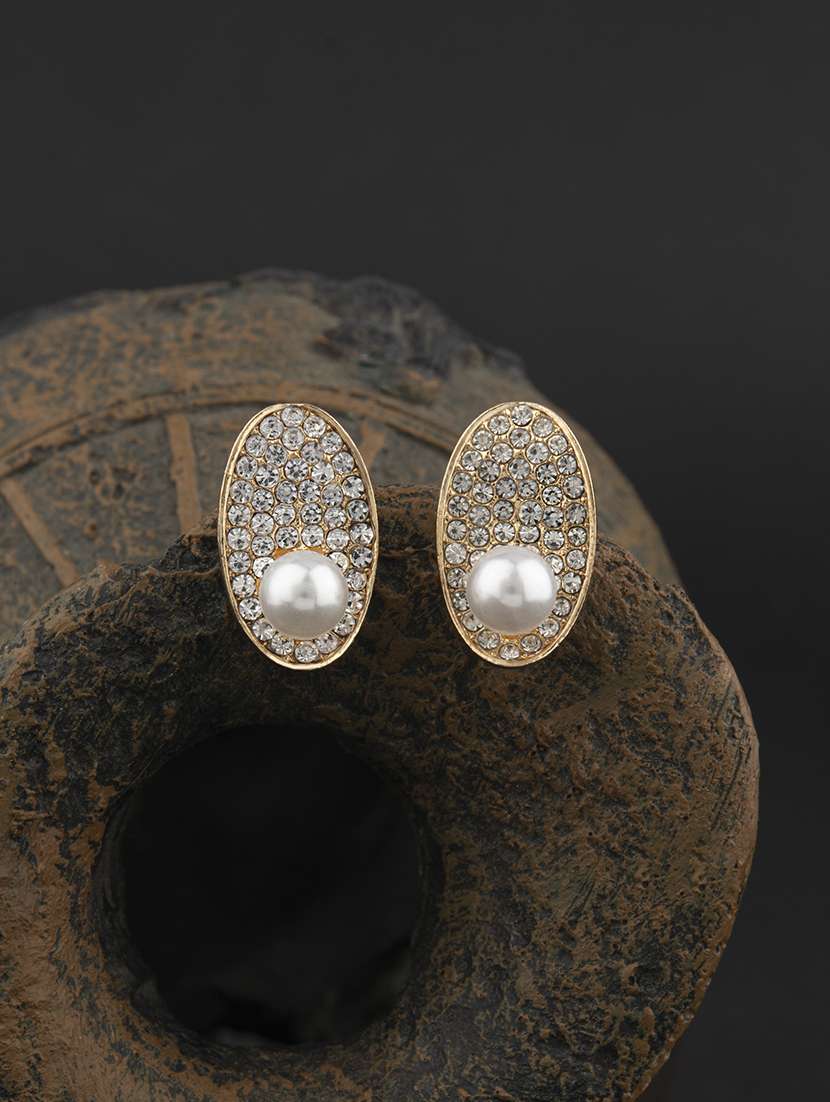 gold brass studs earring