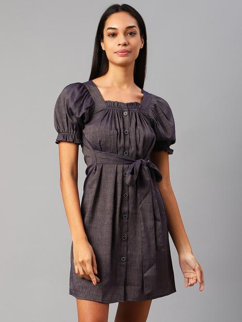 women's belted solid dress - 18499027 -  Standard Image - 0