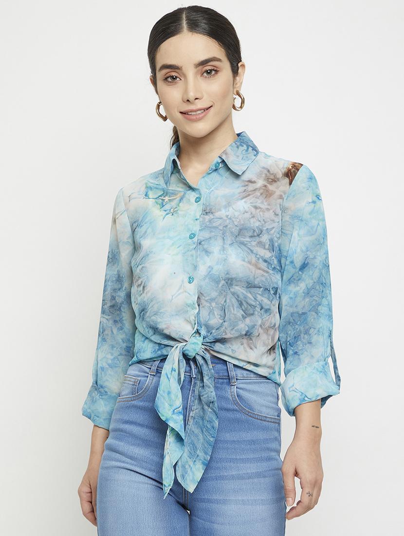 tie front tie & dye shirt - 18499094 - Zoom Image - 0