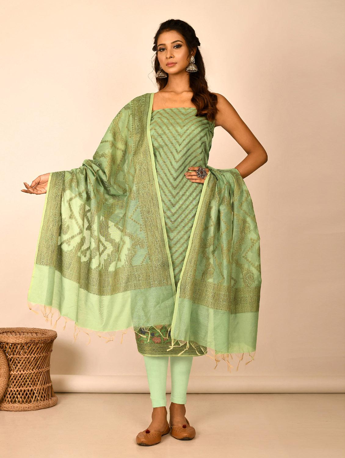 chevron unstitched suit set - 18499604 - Zoom Image - 0