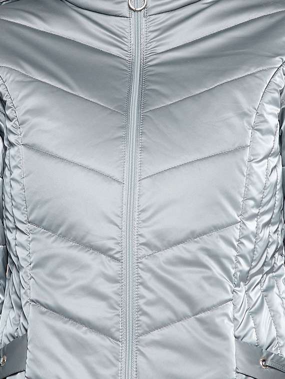 women solid long sleeve quilted jacket  - 18500012 -  Standard Image - 5