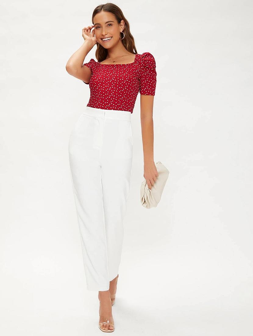 square neck regular top - 18500138 - Standard Image - 3
