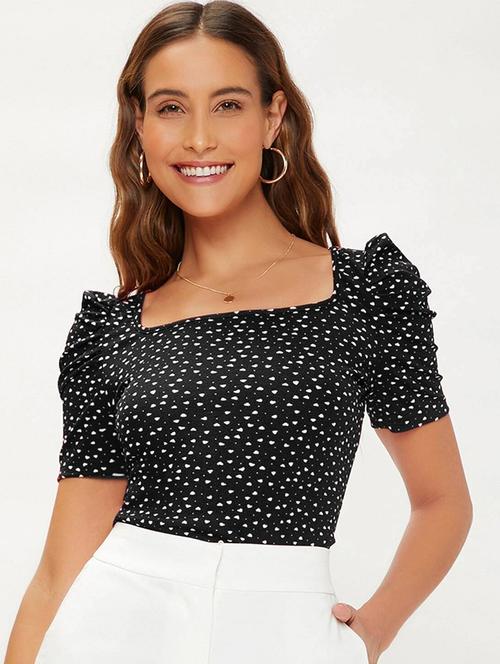 square neck regular top - 18500140 - Standard Image - 0