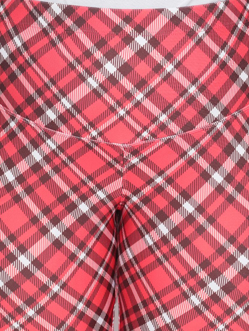 pink checkered plus size trouser - 18500214 - Standard Image - 3