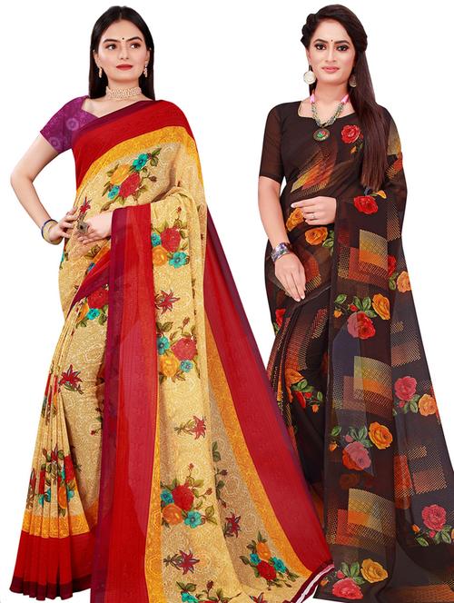 women's saree combo with blouse - 18500516 -  Standard Image - 0