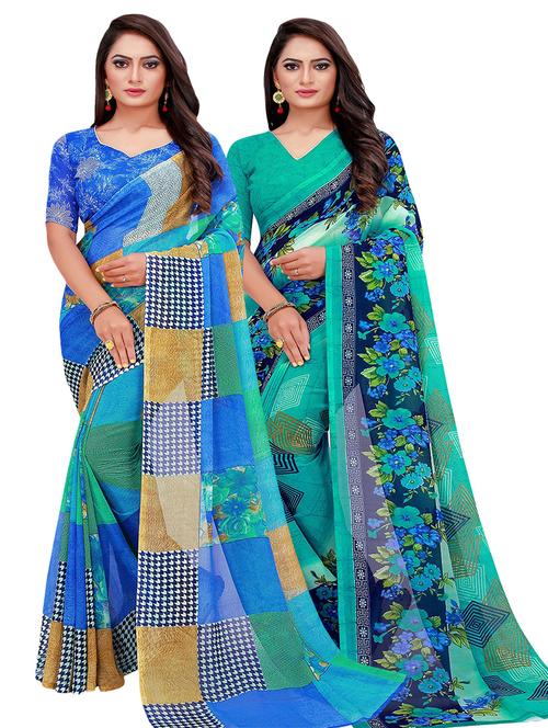 women's saree combo with blouse - 18500694 -  Standard Image - 0