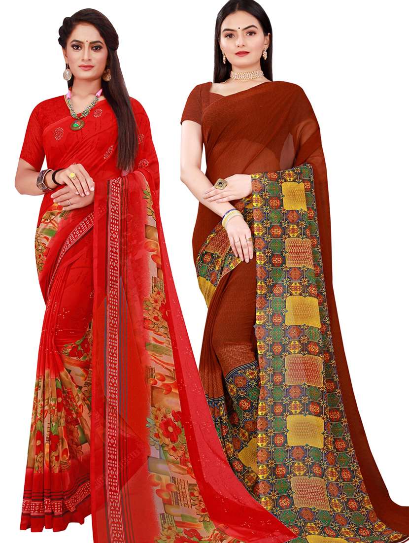 women's saree combo with blouse - 18500781 - Zoom Image - 0