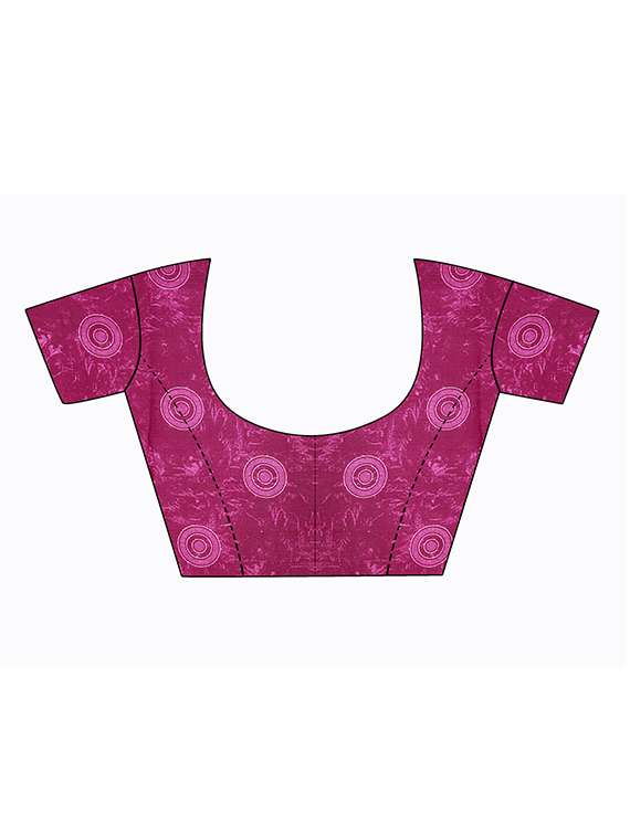 women's printed multi colored saree with blouse - 18500807 -  Standard Image - 3