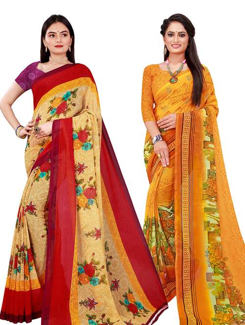women's saree combo with blouse - 18500871 -  Standard Image - 0