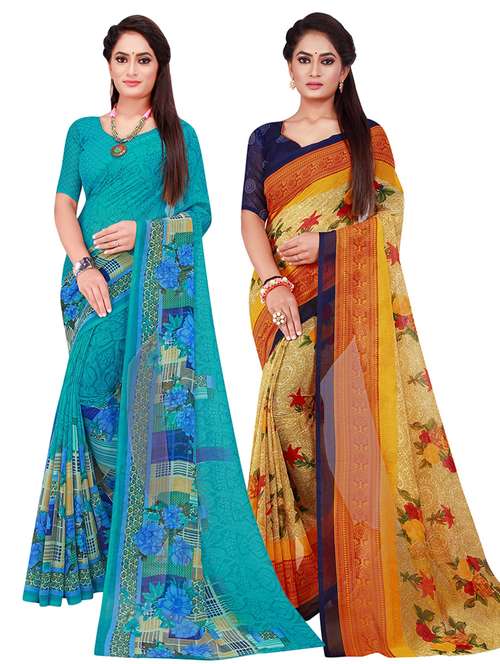 women's saree combo with blouse - 18500873 -  Standard Image - 0