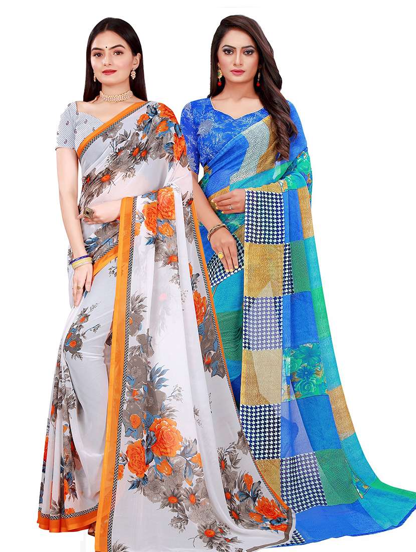women's saree combo with blouse
