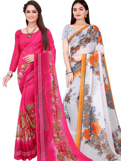 women's saree combo with blouse - 18500971 -  Standard Image - 0