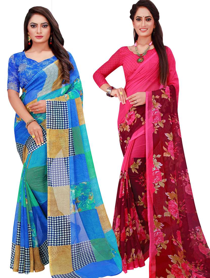 women's saree combo with blouse