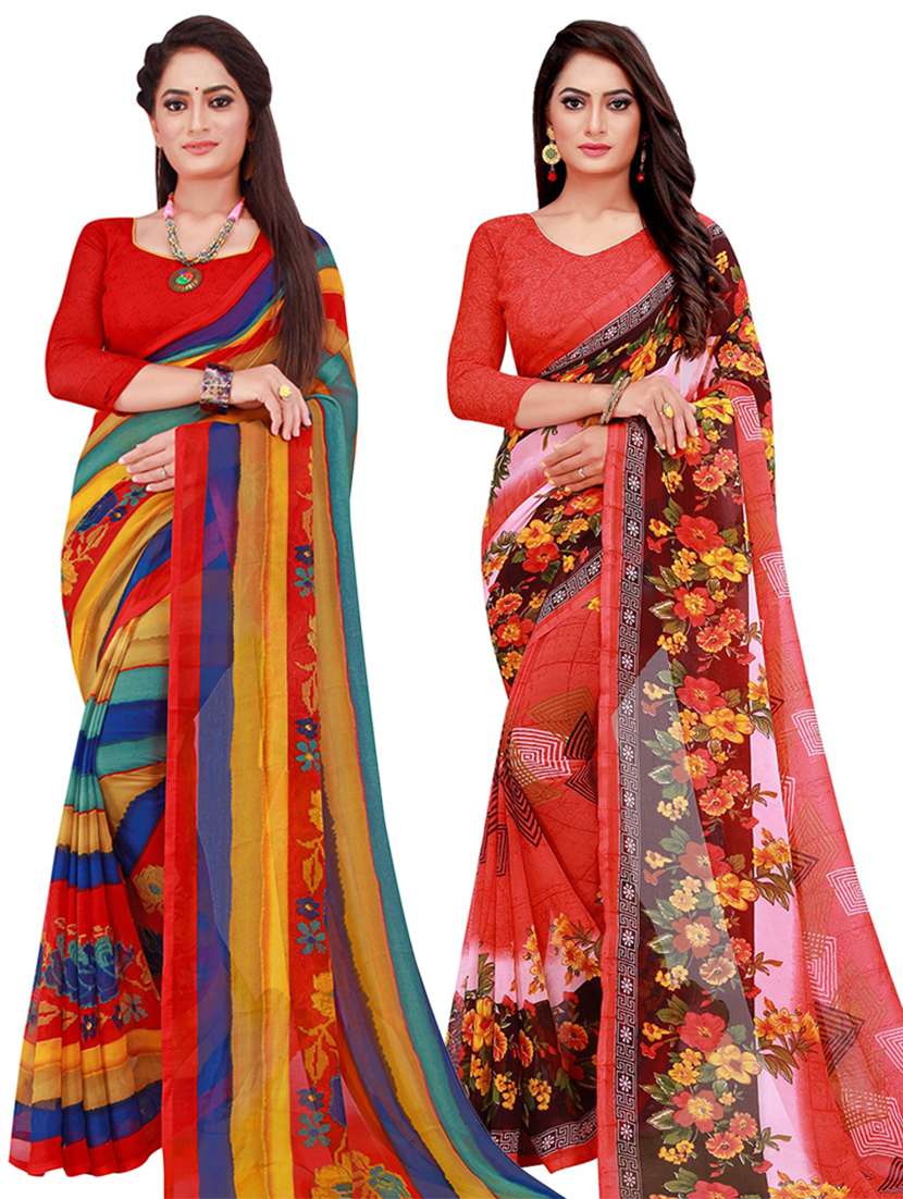 women's saree combo with blouse - 18501023 - Zoom Image - 0