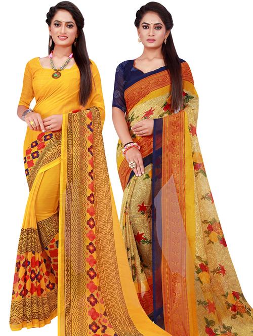 women's saree combo with blouse - 18501090 -  Standard Image - 0