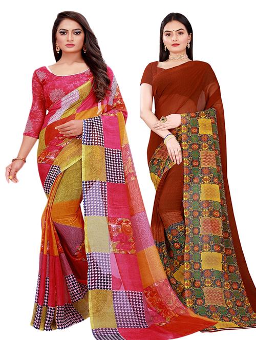 women's saree combo with blouse - 18501166 -  Standard Image - 0