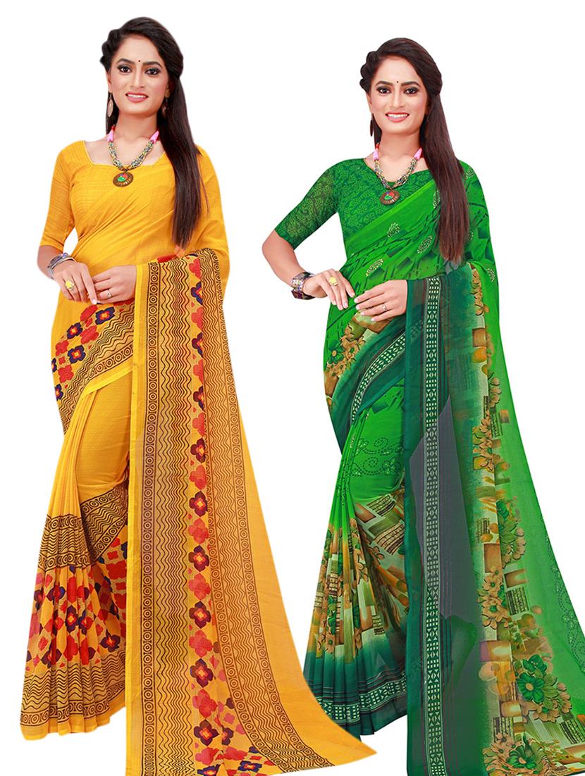 women's saree combo with blouse - 18501173 - Zoom Image - 0