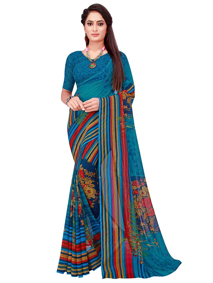 women's saree combo with blouse - 18501513 - Standard Image - 3