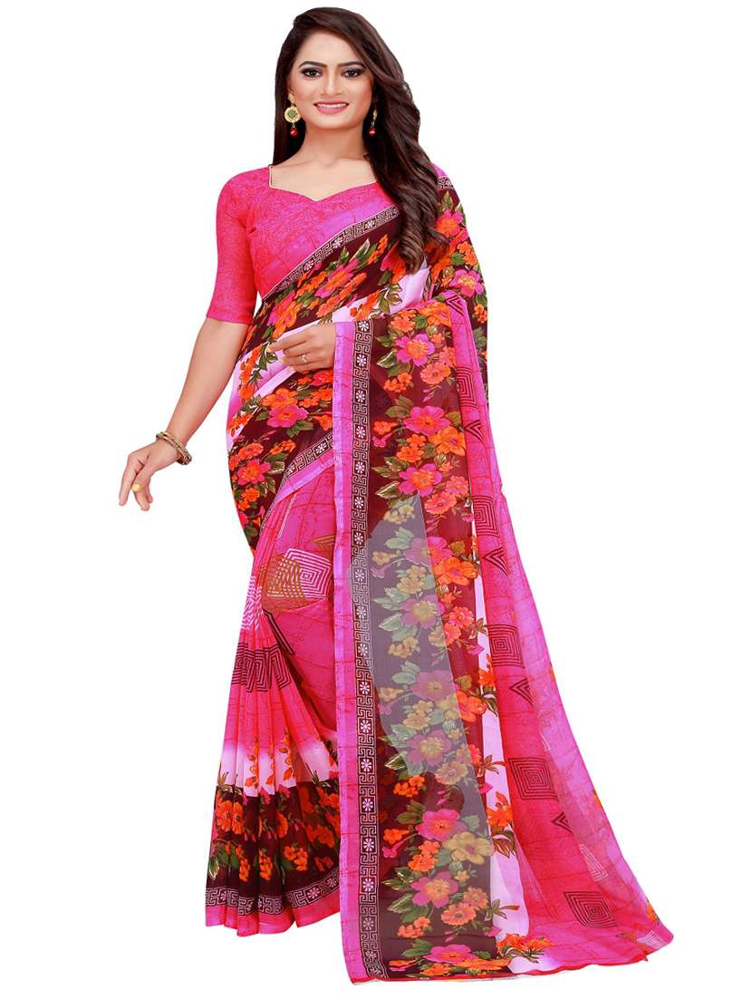 pack of 2 printed sarees - 18501545 - Standard Image - 3