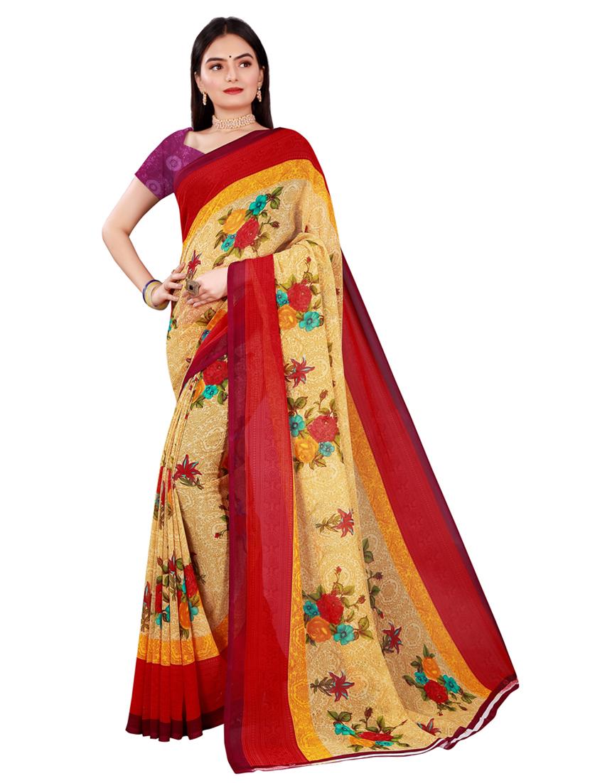 women's saree combo with blouse - 18501644 - Standard Image - 3