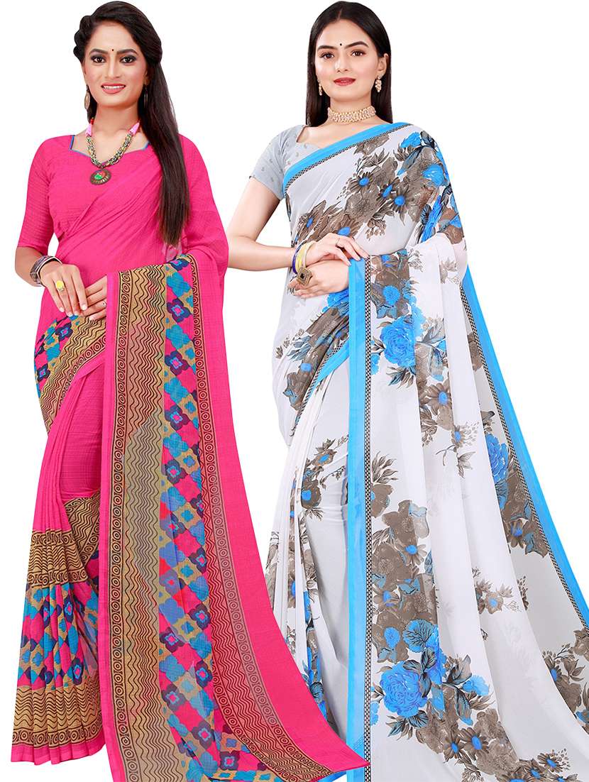 women's saree combo with blouse - 18501708 - Zoom Image - 0