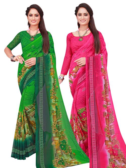 women's saree combo with blouse - 18501712 -  Standard Image - 0