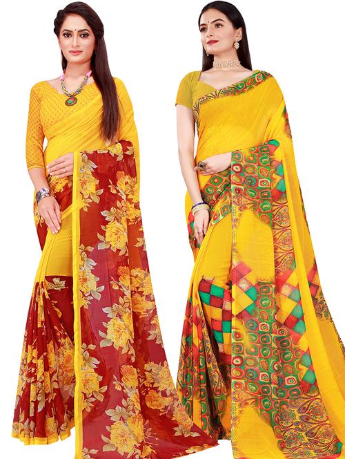women's saree combo with blouse - 18501751 - Standard Image - 0